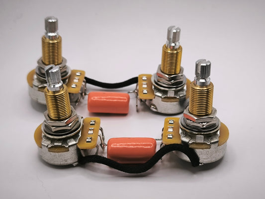 Harnais pré-câblé fait main pour guitare électrique style Les Paul® Long Shaft